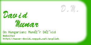 david munar business card